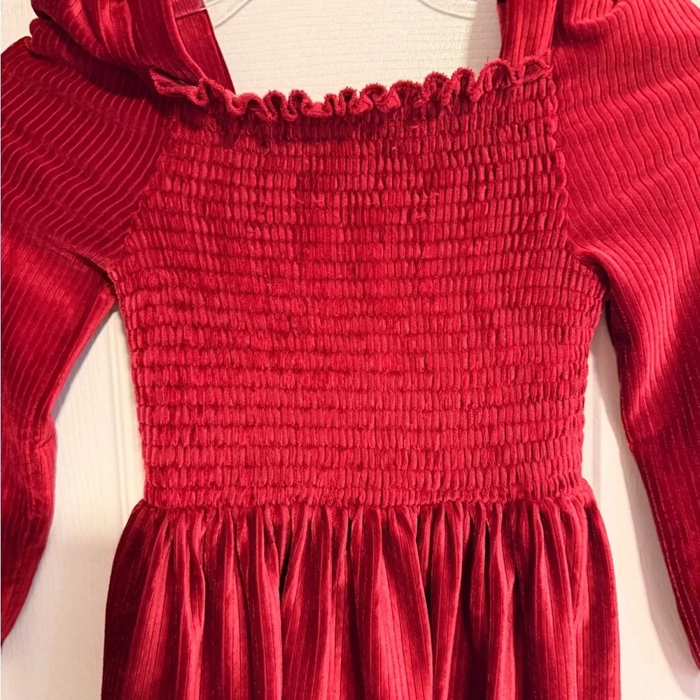Tahari Girls' Red velvet Dress